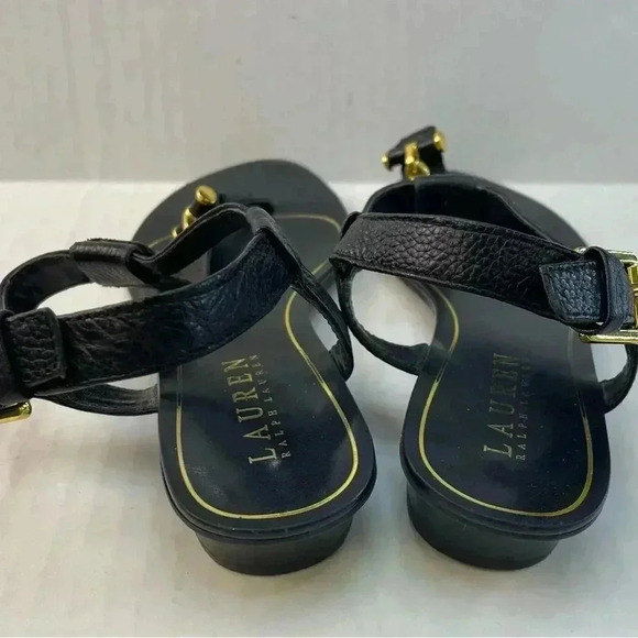 Ralph Lauren black flat/low heel sandals size 5B - Picture 4 of 11